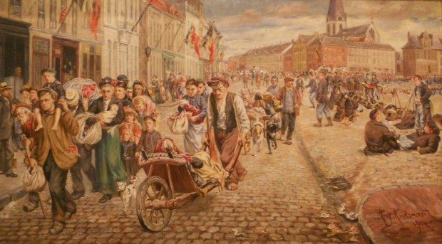 August Audenaert, Vluchtelingen op de markt van Sint-Niklaas 