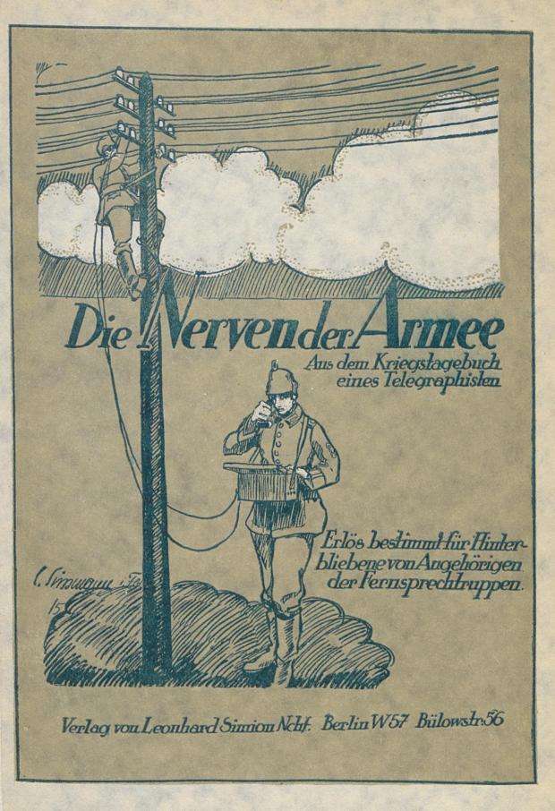 Titelpagina uit een oorlogsdagboek van een Duitse telegrafist 